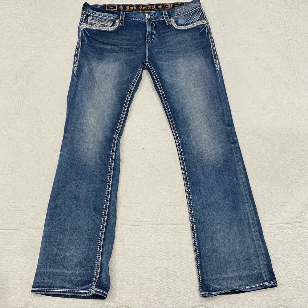 Like New Rock revival Ena  Stretch Jeans Size 34 - Picture 7 of 13